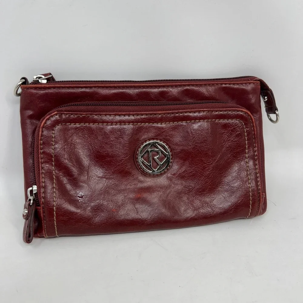 RELIC Small Leather Red Crossbody‎ Clutch Purse **NO strap
